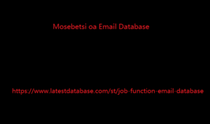 Mosebetsi oa Email Database 8